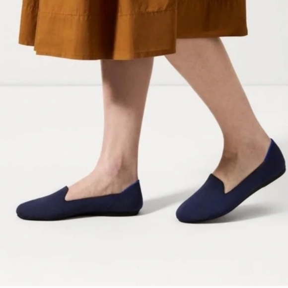 Rothy’s The Loafer Slip On Round Toe Blue Flats - Picture 2 of 8